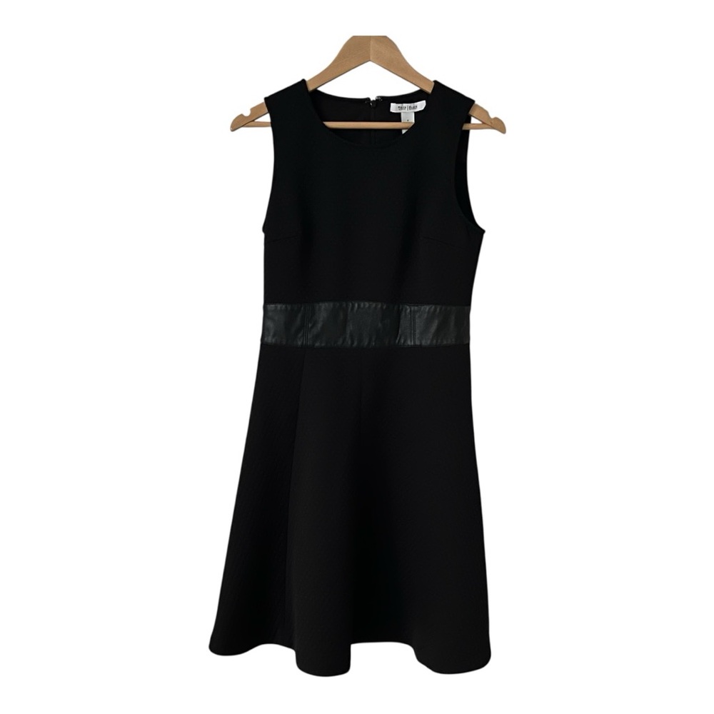White House Black Market Dress Womens 4 Quilted A Line Knee Length Black Dress